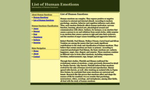 Listofhumanemotions.com thumbnail