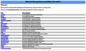 Lists.openmoko.org thumbnail