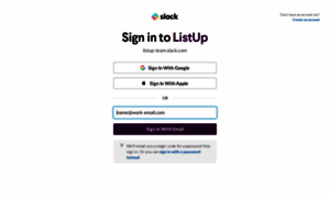 Listup-team.slack.com thumbnail