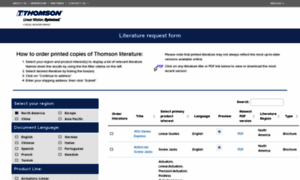 Literature.thomsonlinear.com thumbnail
