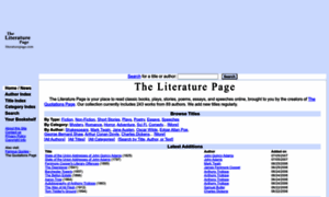 Literaturepage.com thumbnail