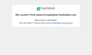 Livingdigital.freshdesk.com thumbnail