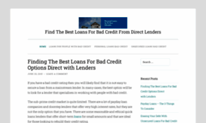 Loansforbadcreditdirectlenders.wordpress.com thumbnail