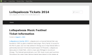 Lollapaloozatickets2014.blog.com thumbnail