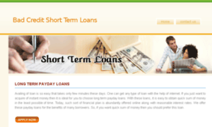 Long.term.payday.loans.badcreditshorttermloans.net thumbnail
