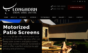 Longhornsolarscreens.com thumbnail