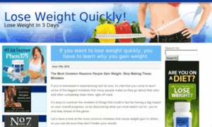 Loseweightin3daysx.com thumbnail