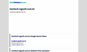 Lotofacil-regsoft.com.br.bitverzo.com thumbnail