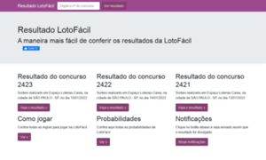 Lotofacil.pro.br thumbnail