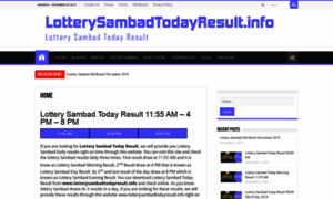 Lotterysambadtodayresult.info thumbnail