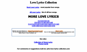 Love-lyrics-collection.com thumbnail