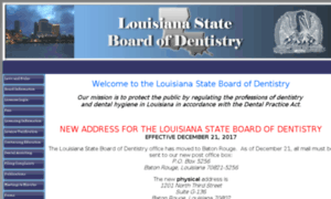 Louisiana state board of dentistry website