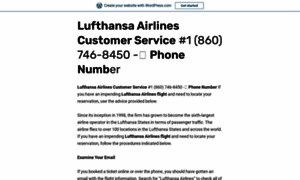 Lufthansaairlinesservicecustomer.wordpress.com thumbnail