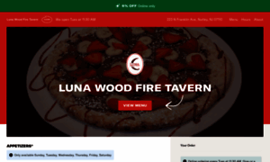 Lunawoodfiretavernmenu.com thumbnail