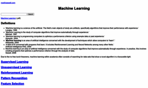 Machine-learning.martinsewell.com thumbnail