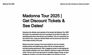 Madonnaontour2025.net thumbnail
