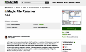 Magic-file-renamer.findmysoft.com thumbnail
