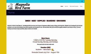 Magnoliabirdfarms.com thumbnail