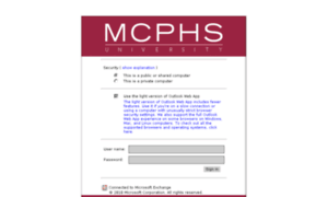 Mail.mcphs.edu thumbnail