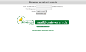 Mail.univ-oran.dz thumbnail