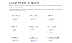 Mailinglist-archive.mojah.be thumbnail