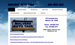 Malvernautotags.com thumbnail