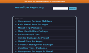 Manalipackages.org thumbnail