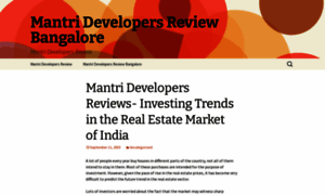 Mantridevelopersreviewbangalore.wordpress.com thumbnail