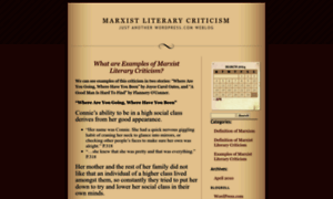 Marxistcriticism.wordpress.com thumbnail