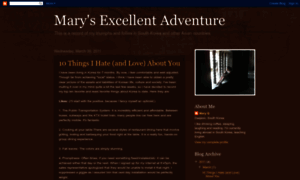 Marysmostexcellentadventure.blogspot.com thumbnail