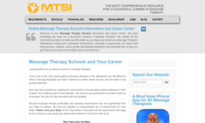 Massagetherapyschoolsinformation.com thumbnail