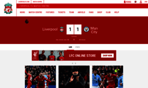 Matchcentre.liverpoolfc.com thumbnail