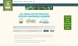Materialssearch.ccof.org thumbnail