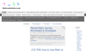 Math-worksheets.co.uk thumbnail