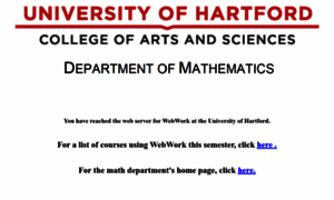 Math-wwserver.hartford.edu thumbnail