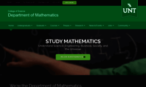 Math.unt.edu thumbnail