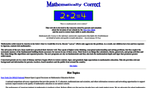 Mathematicallycorrect.com thumbnail