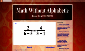 Mathematics-without-alphabetic.blogspot.com thumbnail