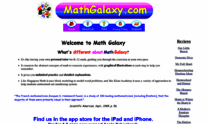 Mathgalaxy.com thumbnail