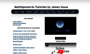 Mathispower4u.com thumbnail
