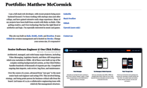Mattcmccormick.com thumbnail