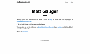 Mattgauger.com thumbnail