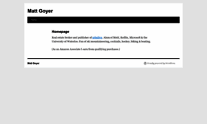 Mattgoyer.com thumbnail