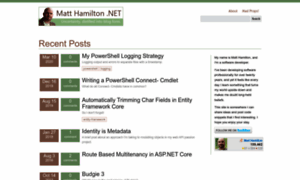 Matthamilton.net thumbnail