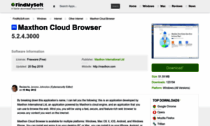 Maxthon-browser.findmysoft.com thumbnail