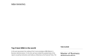 Mba-ranking.info thumbnail