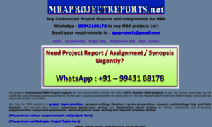 Mbaprojectreports.net thumbnail