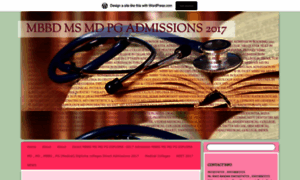 Mbbspgadmissions.wordpress.com thumbnail