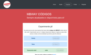 Mbway-codes.com thumbnail