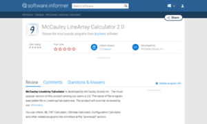 Mccauley-linearray-calculator.software.informer.com thumbnail